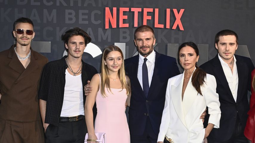 David und Victoria Beckham mit ihren Kindern
