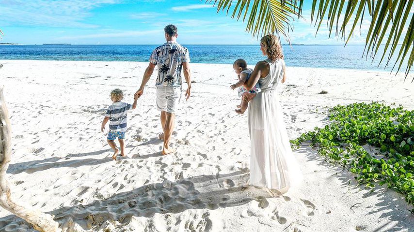 Familie Kusmagk am Strand von Costa Rica, März 2020