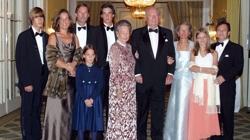Familie Lorentzen feiert Erling Lorentzens 80. Geburtstag im Grand Hotel Oslo, 28. Januar 2003