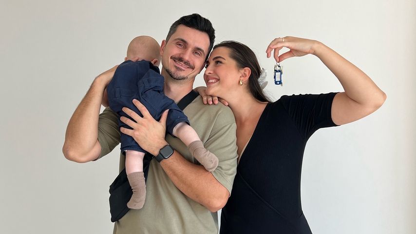 Fata Hasanovic mit ihrem Partner Izet und Sohn Malik