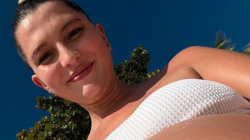 Fata Hasanović mit ihrem Babybauch