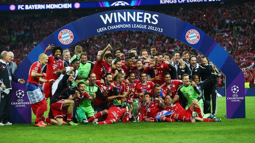 FC Bayern beim Champions-League-Sieg gegen Borussia Dortmund, Mai 2013