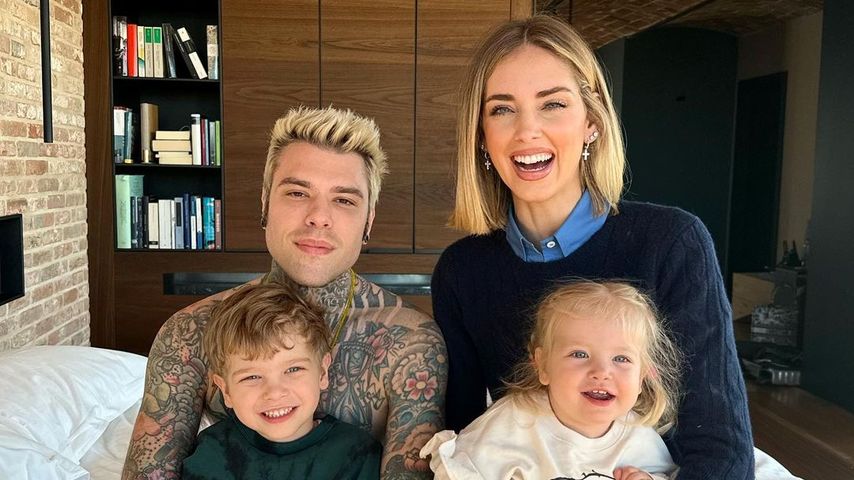 Fedez und Chiara Ferragni mit ihren Kindern im März 2023