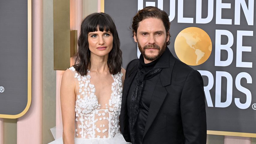Felicitas Rombold mit Daniel Brühl bei den Golden Globes 2023