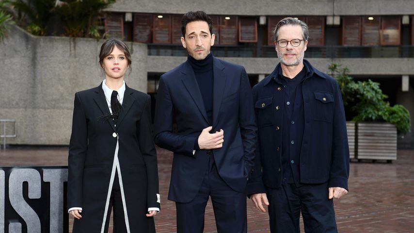 Felicity Jones, Adrien Brody und Guy Pearce, Januar 2025