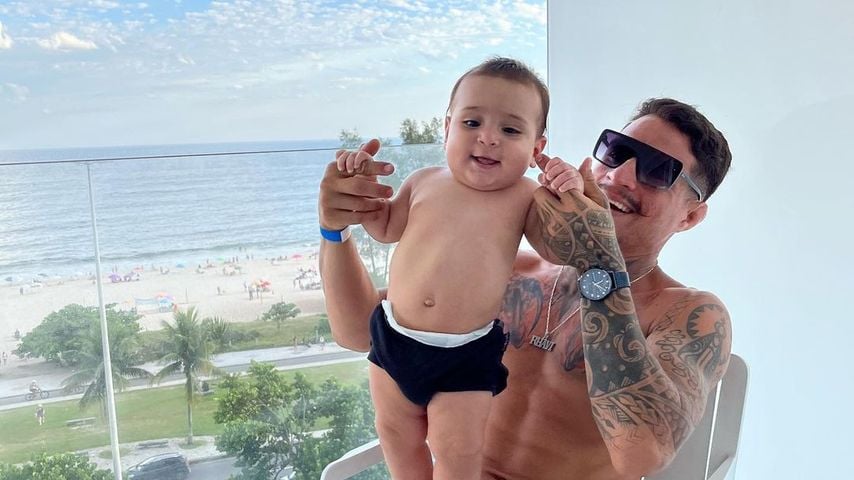 Felipe Colares mit seinem Sohn