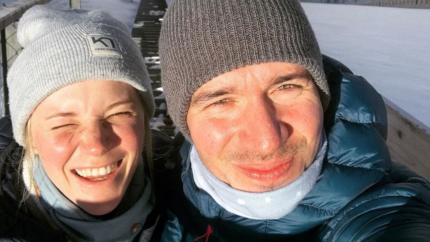 Felix Neureuther mit seiner Frau Miriam, Februar 2020