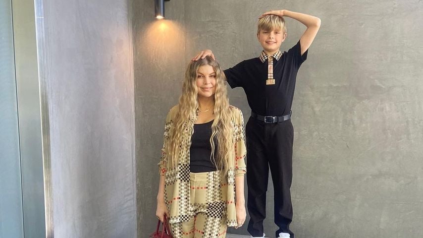 Fergie mit ihrem Sohn Axl im Mai