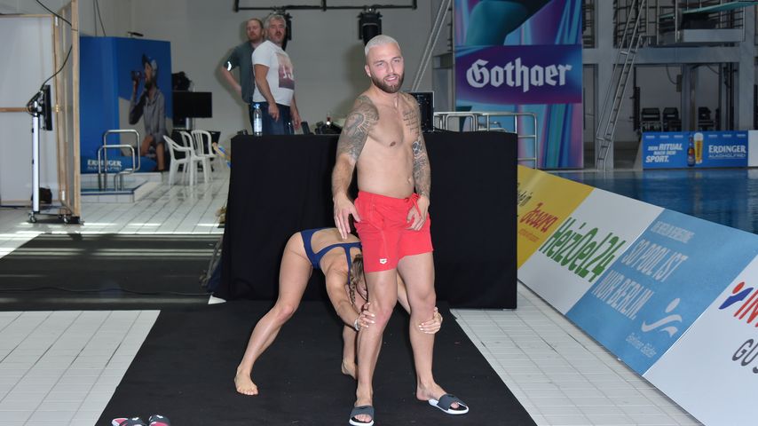 Lola Weippert und Filip Pavlovic beim "RTL Turmspringen"