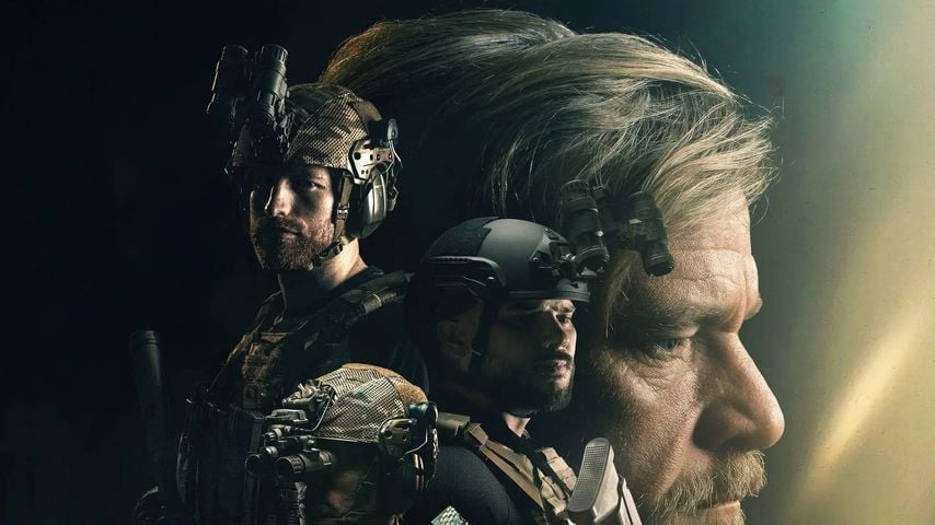 Tip Cullen, Tom Leigh, Steven Blades und Luke Solomon auf dem Filmplakat zu "Sunray: Fallen Soldier"