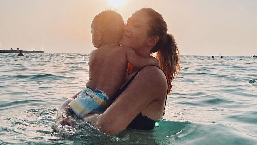 Fiona Erdmann mit ihrem Sohn Leo Luan