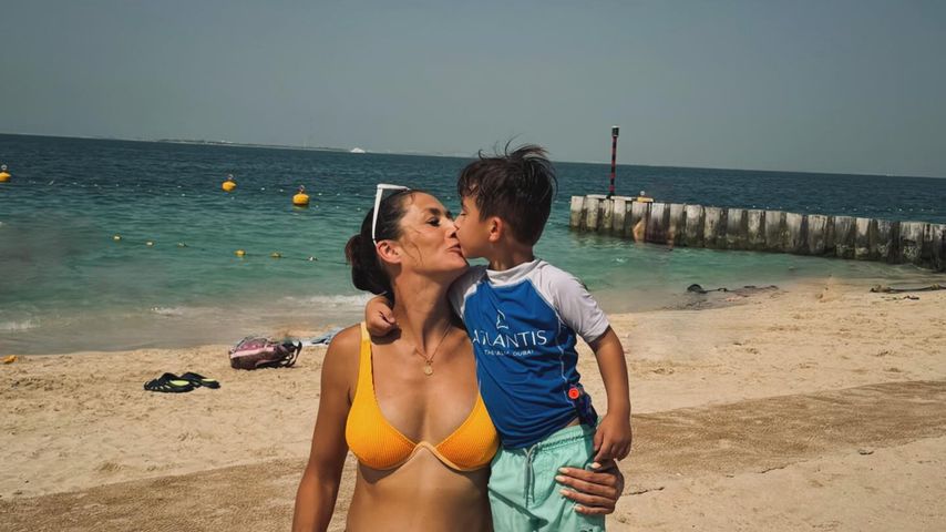 Fiona Erdmann mit ihrem Sohn