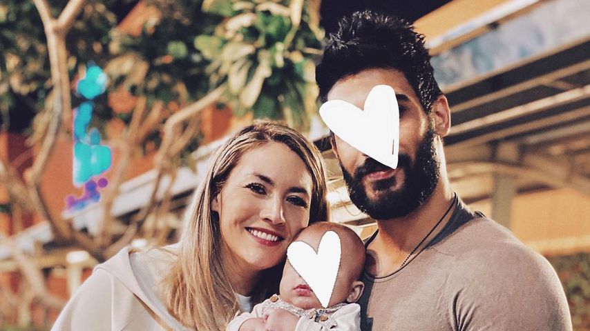 Fiona Erdmann mit ihrem Freund Mohammad und ihrem Sohn Leo Luan