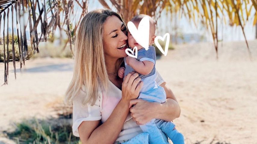 Fiona Erdmann mit ihrem Sohn Leo Luan, November 2020