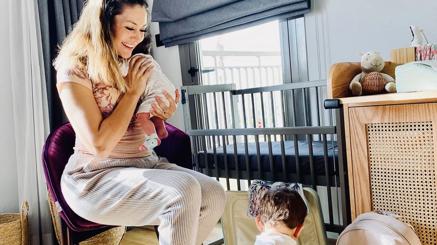 Fiona Erdmann mit Tochter Neyla und Sohn Leo