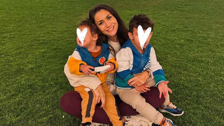 Fiona Erdmann mit ihrer Tochter Neyla und ihrem Sohn Leo