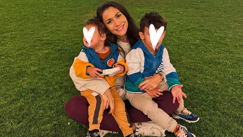 Fiona Erdmann mit ihrer Tochter Neyla und ihrem Sohn Leo