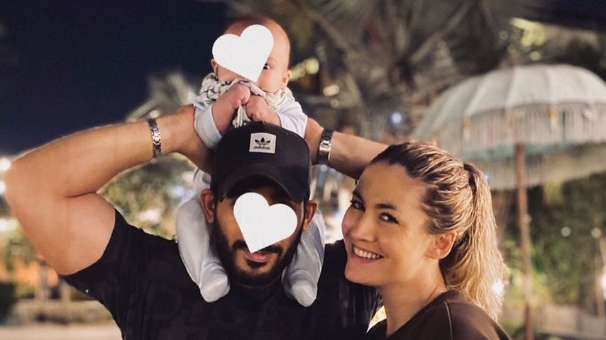 Fiona Erdmann mit ihrem Freund Mohammad und ihrem Sohn Leo Luan