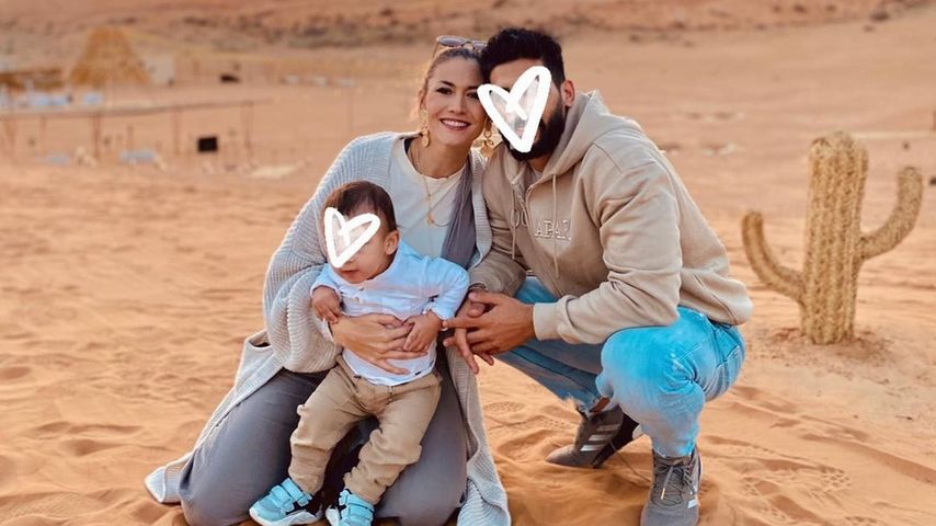 Fiona Erdmann mit ihrer Familie im Januar 2022