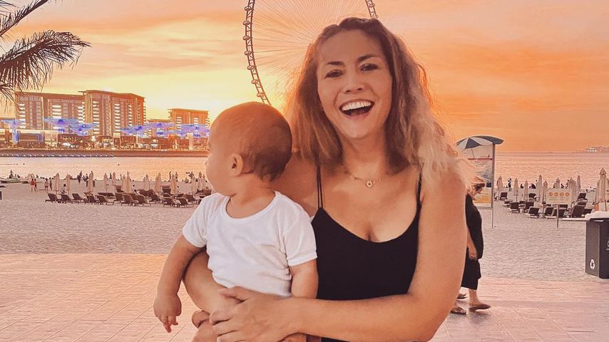 Fiona Erdmann mit ihrem Sohn Leo Luan im Juli 2021