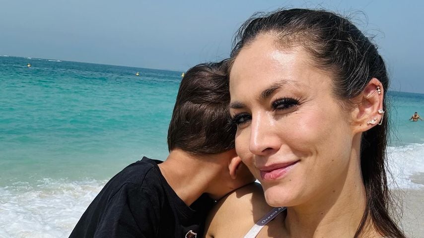 Fiona Erdmann und ihr Sohn im Februar 2024