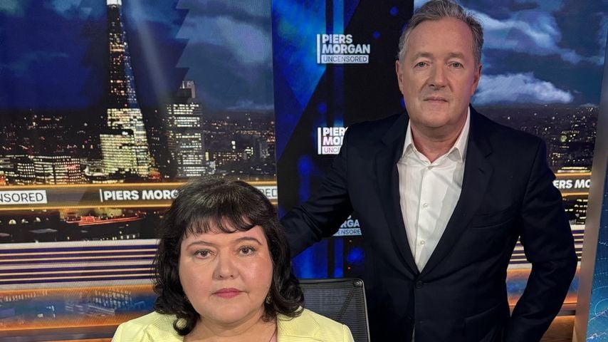 Fiona Harvey und Piers Morgan im Mai 2024