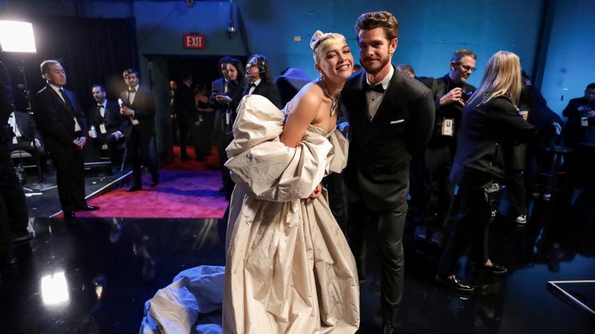 Florence Pugh und Andrew Garfield backstage bei den Oscars