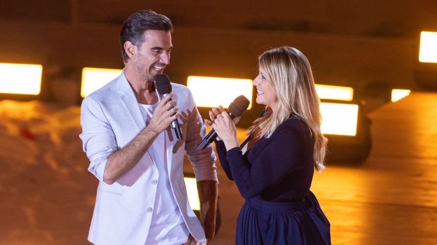 Florian Silbereisen und Beatrice Egli bei "Die große Schlagerstrandparty 2022"