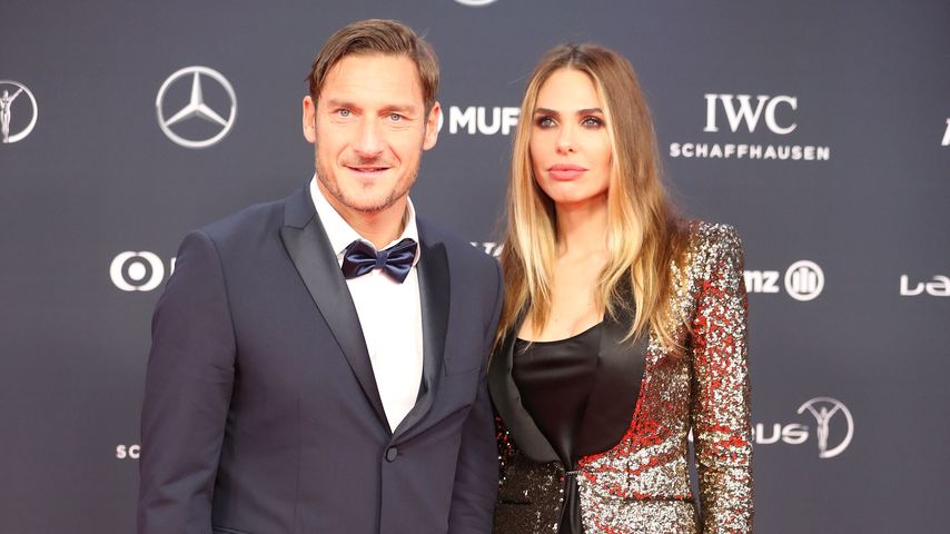 Francesco Totti und Ilary Blasi  im Februar 2018