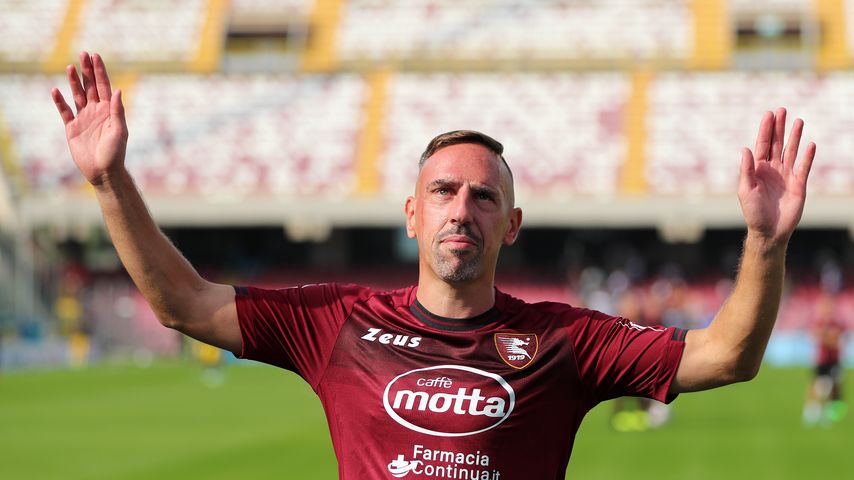 Franck Ribéry bei seinem letzten Fußballspiel in Salerno, Oktober 2022