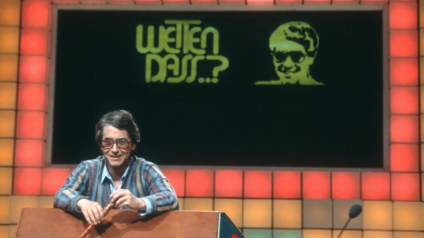 Frank Elstner moderiert "Wetten, dass..?", 1981