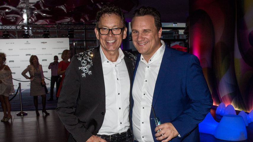 Frank Mutters und Guido Maria Kretschmer bei der Berliner Fashionweek, Juli 2019