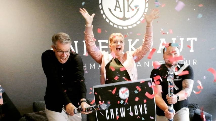 Frank Thelen mit Anne und Stefan von Ankerkraut