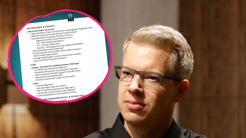 Wow! Ex-Löwe Frank Thelen teilt seinen DHDL-Spickzettel!