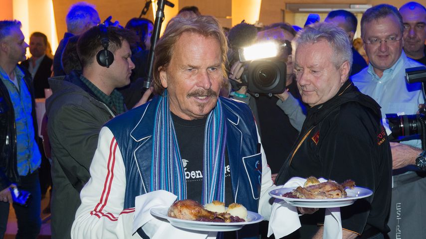 Frank Zander beim Weihnachtsessen für Obdachlose im Dezember 2015