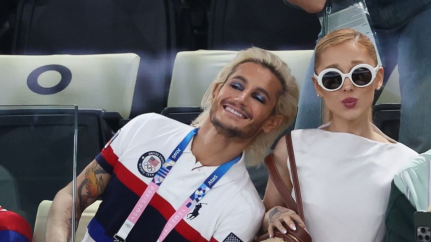 Frankie Grande und Ariana Grande bei der Turn-Qualifikation in Paris 2024