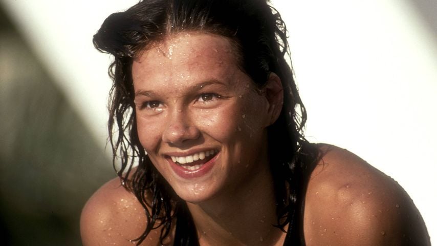 Franziska van Almsick mit 14 Jahren bei den Olympischen Spielen in Barcelona, Sommer 1992