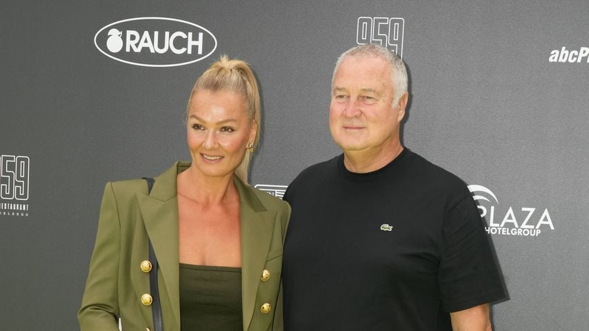 Franziska van Almsick und ihr Partner Jürgen Harder