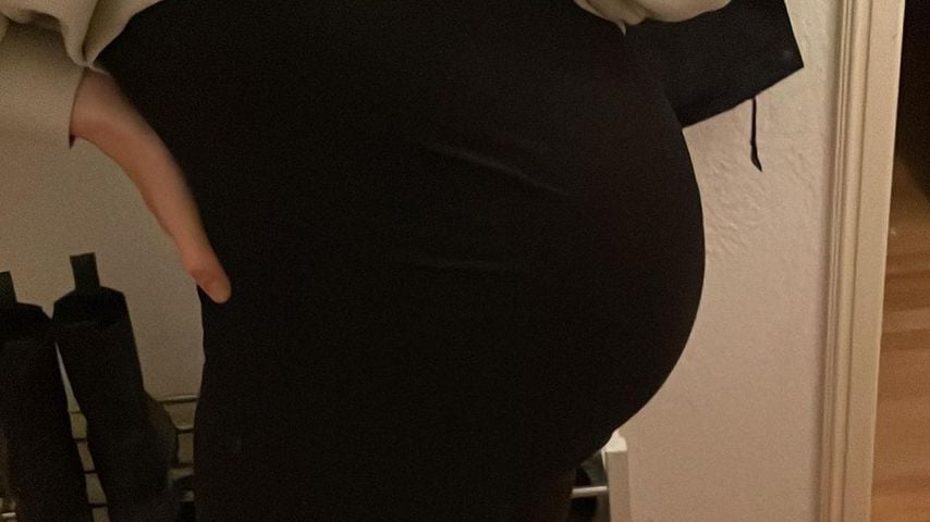 Franziska van der Heides Babybauch