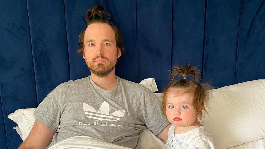 Fraser Carruthers und seine Tochter Ottilie, Mai 2020
