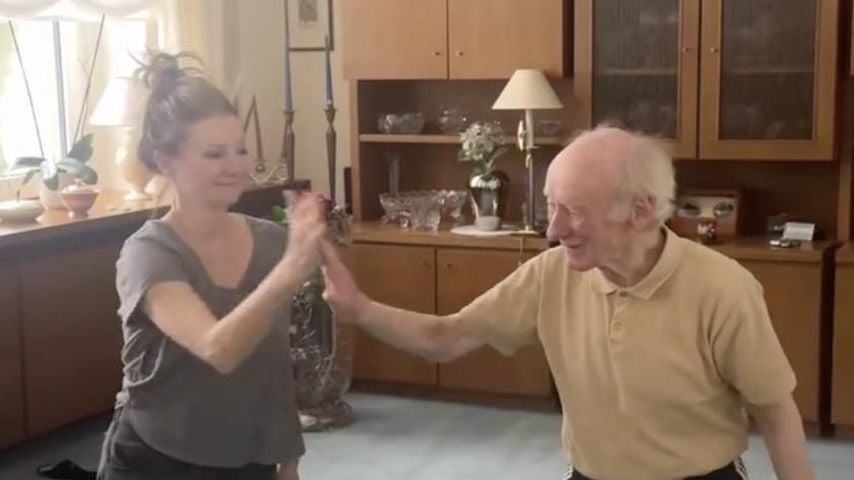 Frauke Ludowig mit ihrem Vater (92), Januar 2026