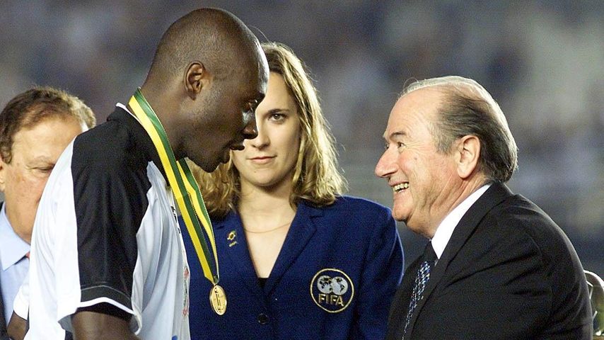 Freddy Rincón bei der FIFA-Klub-Weltmeisterschaft im Jahr 2000 in Brasilien