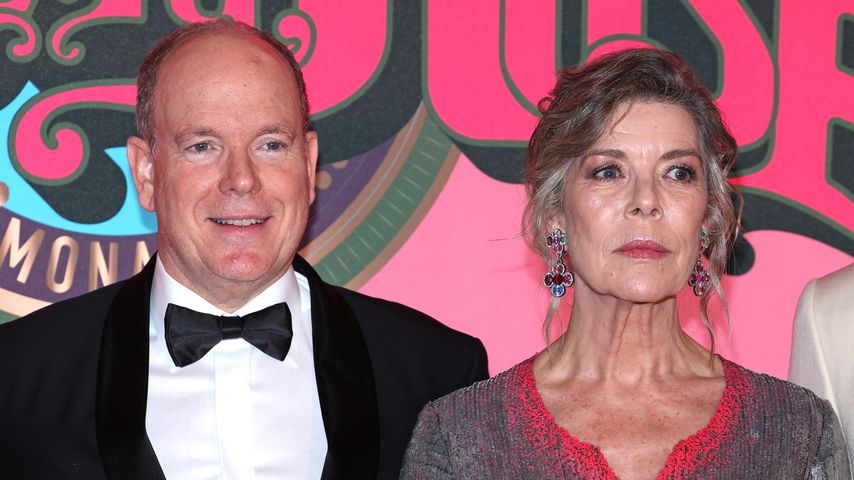 Fürst Albert II. von Monaco mit seiner Schwester Caroline von Hannover, März 2023