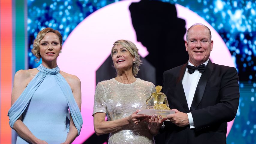 Fürstin Charlene, Fürst Albert II., Robin Wright im Juni 2025 in Monaco