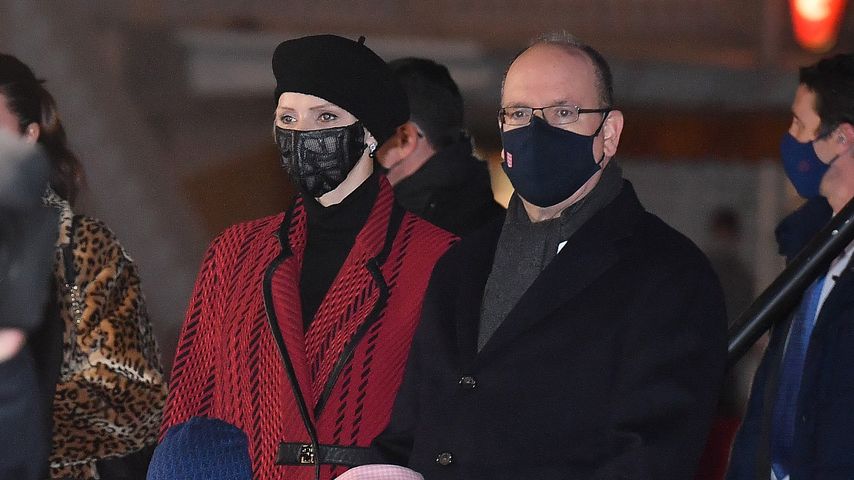 Fürstin Charlène, Albert II, Prinzessin Gabriella und Prinz Jacques am Sainte-Devoté-Feiertag 2021
