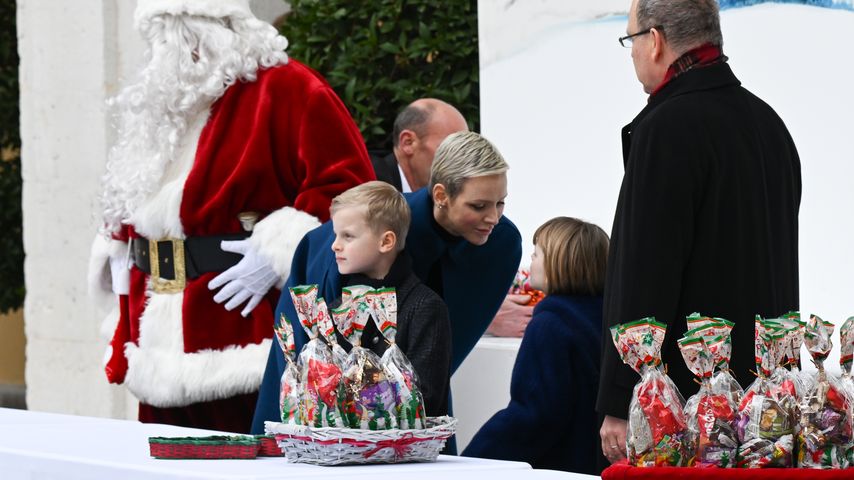 Fürstin Charléne, Prinz Jacques, Prinzessin Gabriella und Fürst Albert II. von Monaco