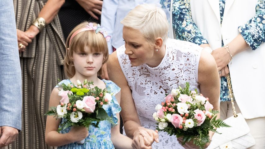 Fürstin Charlène mit ihrer Tochter Prinzessin Gabriella