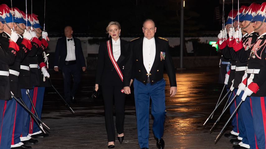 Fürstin Charlène und Fürst Albert II. bei einer Gala in Monaco am Nationalfeiertag im Jahr 2019