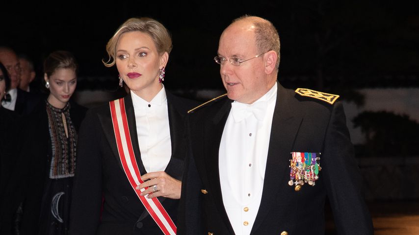 Fürstin Charlène und Fürst Albert II. bei einer Gala in Monaco am Nationalfeiertag im Jahr 2019