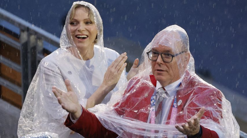 Fürstin Charlène und Fürst Albert bei der Olympia-Eröffnung 2024